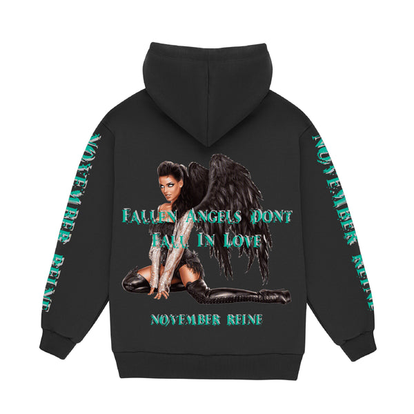 FALLEN ANGELS DONT FALL IN LOVE LUXURY HOODIE