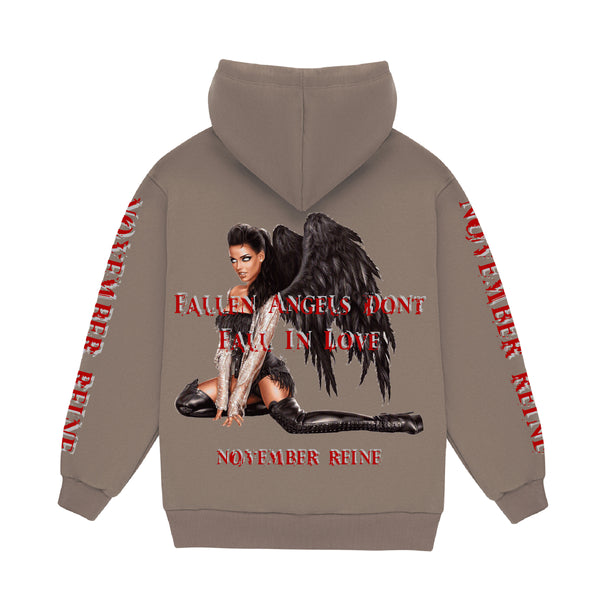 FALLEN ANGELS DONT FALL IN LOVE LUXURY HOODIE