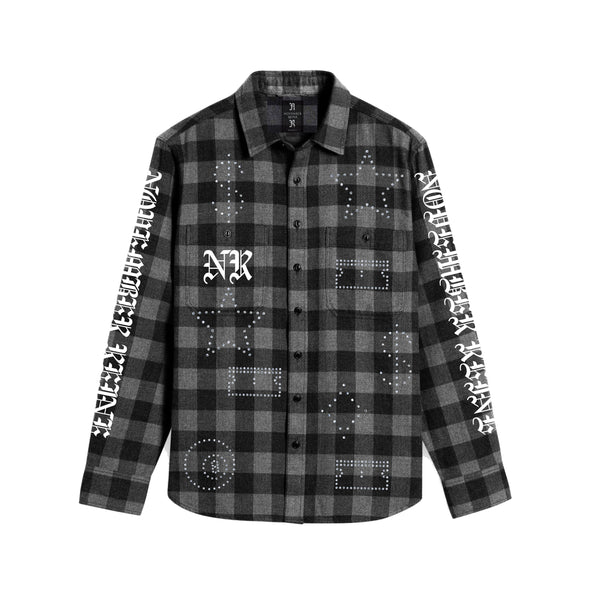 RHINE-STONED FLANNEL