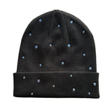 RAZOR BLADE BEANIE WITH RHINESTONES