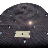 RAZOR BLADE BEANIE WITH RHINESTONES