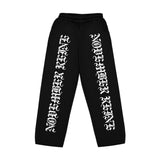 RHINE-STONED WIDE LEG JOGGERS